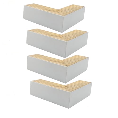 AITEKODVG Holzbett-Riser-Sofa Füße für Möbel l-Form Couch Füße Kommode Bein Set 4, Holzsofa Beine Ersatzmöbel Füße, Tischbeine Kommode Beine (D-Seven-Charakter 5cm) von AITEKODVG