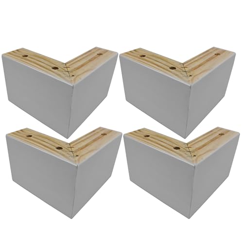 AITEKODVG Holzbett-Riser-Sofa Füße für Möbel l-förmige Couch Füße Kommode Bein Set 4, Holzsofa Beine Ersatzmöbel Füße, Tischbeine Kommode Beine (D-Seven-Charakter 10 cm) von AITEKODVG