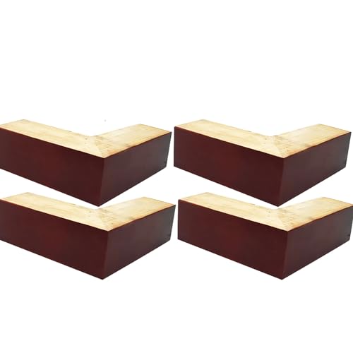 AITEKODVG Holzbett-Riser-Sofa Füße für Möbel l-förmige Couch Füße Kommode Bein Set 4, Holzsofa Beine Ersatzmöbel Füße, Tischbeine Kommode Beine (F-Seven-Charakter 5cm) von AITEKODVG