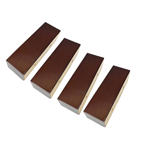 AITEKODVG Holzbett Risersofa Füße für Möbel l-Form Couch Füße Kommode Bein Set 4, Holzsofa Beine Ersatzmöbel Füße, Tischbeine Kommode Beine (B-In eine Linie 5 cm) von AITEKODVG