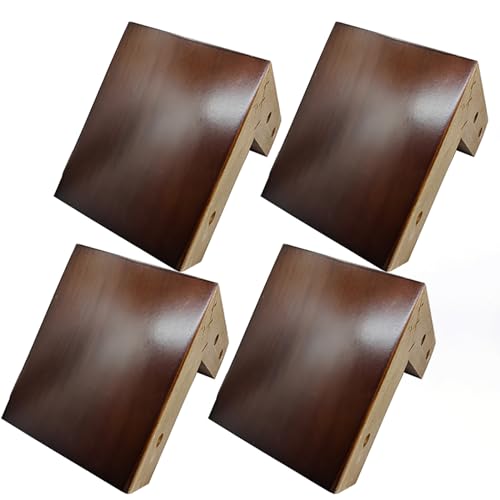 AITEKODVG Holzbett-Risersofa Füße für Möbel l-förmige Couch Füße Kommode Bein Set 4, Holzsofa Beine Ersatzmöbel Füße, Tischbeine Kommode Beine (B-Seven-Charakter 12 cm) von AITEKODVG