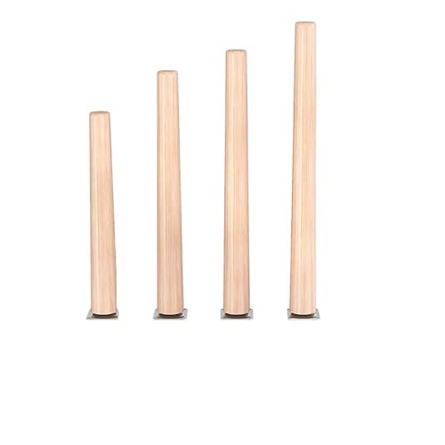AITEKODVG Massive Buche Holzmöbel Beine Ersatz für Sofa -Couchschrank und Tischset von 4 Beinen (60 cm) mit Nicht -Schlupfmattenschrauben und Montageplatte von AITEKODVG