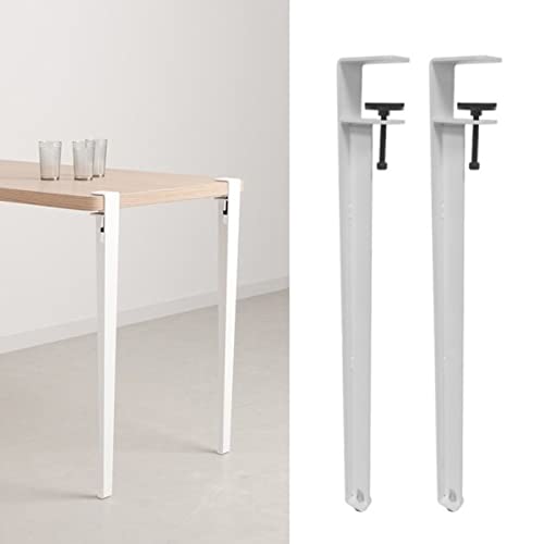 AITEKODVG Metall Klemme Tischbeine für DIY Möbel Konsole F -Formmöbel Beine Couchtisch Beine Barbeine Kein Stanzdesign zum Schutz der Desktop -Bodenschutzschutzschützer 71 cm (27,9 Zoll) Weiß von AITEKODVG