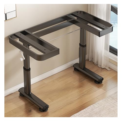 AITEKODVG Metall schwere Möbelbeine, Hebeetisch Beinhalterung ， Rohrtisch -Bein -Set ， Verdickte DIY -Computer -Schreibtischrahmenbeine für Konferenztischstudienstabelle (schwarz, 99x59cm) von AITEKODVG