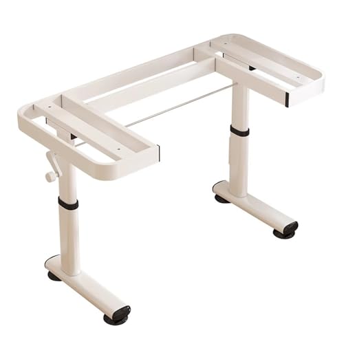 AITEKODVG Metall schwere Möbelbeine, Hebeetisch Beinhalterung ， Rohrtisch -Bein -Set ， Verdickte DIY -Computer -Schreibtischrahmenbeine für Konferenztischstudiestabelle (Weiß, 99x59cm) von AITEKODVG