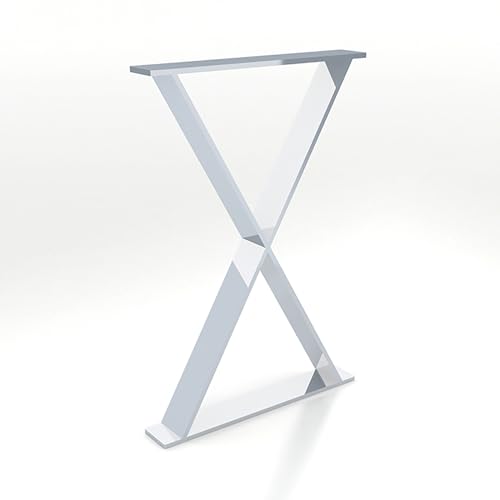 AITEKODVG Metallbeine für Tisch, 28 "Höhe für Schreibtischbeine, Eisenschwarz -Esstischbeine, Computertischbeine, mit verstellbarem Bodenschutz (Silber 40 * 72 cm/15,7 * 28 Zoll) von AITEKODVG