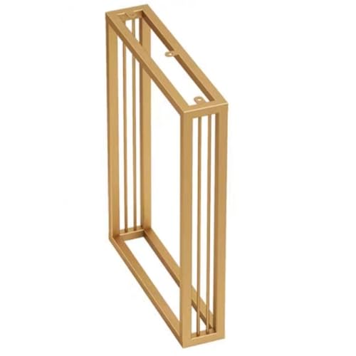 AITEKODVG Metallmöbel Beine, Metall -DIY -Projekttisch -Beine Ersatz, mit einstellbaren Protektor Füßen DIY -Tischbasen, Ustic Duty Square mit Schraubenschreibschen (Gold, 70 x 75 cm) von AITEKODVG