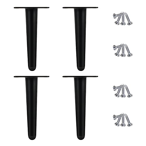 AITEKODVG Metallmöbel Beine 4 Stcs Schwarze/goldene Tischbeine für Sofa Schrank Couchtisch Schreibtisch DIY Ersatzfüße mit Nicht schlupfem/stillem Design 30 cm goldene Beine von AITEKODVG