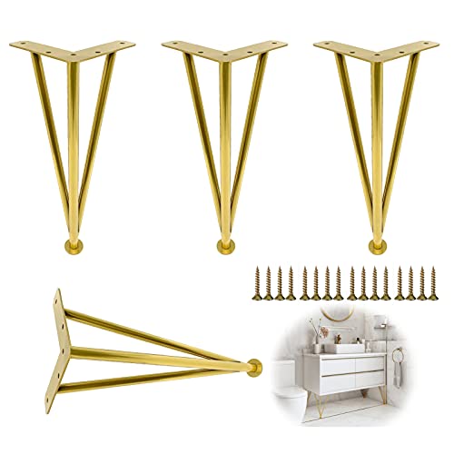AITEKODVG Metallmöbel Beine Set EIN verstellbares Hochleistungssofa Couchtisch Esstisch Beine Schrank Stütze Füße Haarnadel Design Silber Finish DIY Ersatzbeine mit Schrauben von AITEKODVG