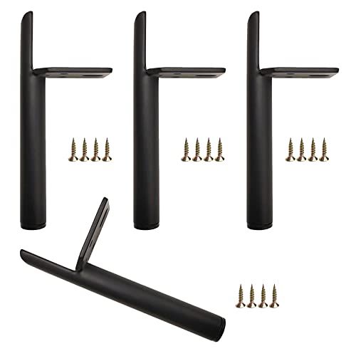 AITEKODVG Metallmöbel Beine Set von 4 modernen Eisenbeinen für Tische Schränke Sofas Kaffeetische Schreibtisch DIY Ersatz Füße mit Schrauben in silberschwarz -schwarz -schwarzem Finish erhältlich von AITEKODVG