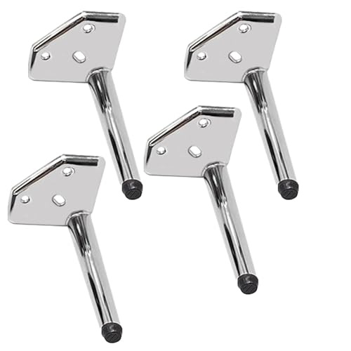 AITEKODVG Metallmöbel Beine Set von 4 modernen Sofa -Tischschrank -Bett -TV -Ständer Couchtisch Beine Industrial Design Silber Farbe Verschiedene Größen von AITEKODVG