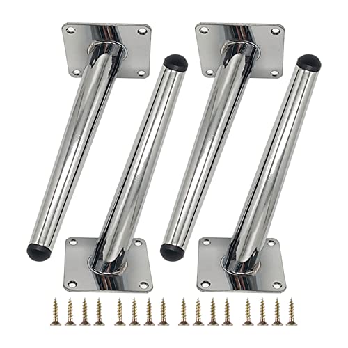 AITEKODVG Metallmöbel Sofa Beine Packung von 4 schrägen konischen Schrankstütze Füße DIY -Ersatzteile für Tischbett Couch Schrank Ottoman Schreibtisch 65 cm/25,6 Zoll Höhe Silber Farbe von AITEKODVG