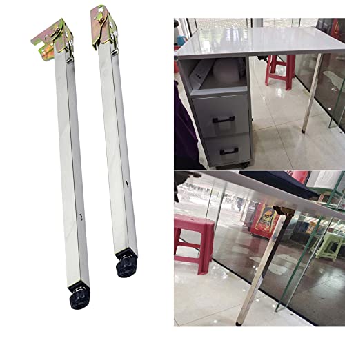 AITEKODVG Metallstütze Beine Edelstahl Ausleitbarer Tischbeine Faltbare Möbel Füße Höhe einstellbar 33/35/37 Zoll Schutzbasis Befestigungsschrauben (Größe: 34 Zoll/86 cm) von AITEKODVG
