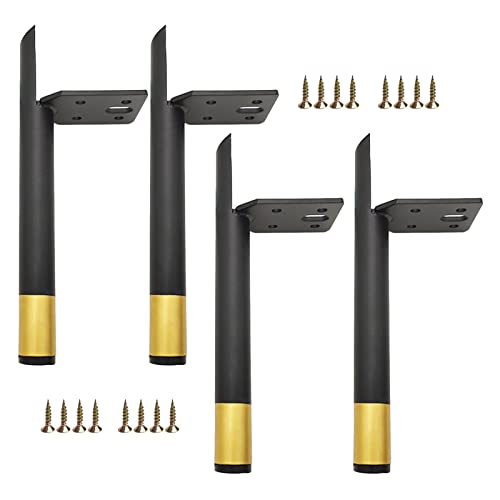 AITEKODVG Schwarz/Gold/Silbermöbel Beine 4 Stcs Metalltischbeine für DIY -Sofas Kaffeetische Schränke Ersatzmöbel Füße mit Schrauben für Schminktisch -TV -Schränke von AITEKODVG