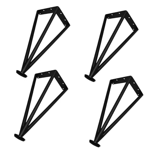 AITEKODVG Schwarz Gold Metall Haarnadel -Tischbeine Set aus 4 schweren Dreiecksbeinen für Couchtisch. Der Schreibtisch enthält Montagemitteln 20 cm/7,9 Zoll Höhe Moderne Möbelbeine von AITEKODVG
