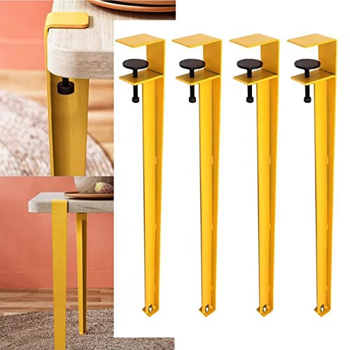 AITEKODVG Set von 4 Metalltisch -Beinen verstellbare F -Formmöbelbeine für Esstisch DIY Couchtisch 70 cm Höhe mit Bodenschutz und Schrauben von AITEKODVG
