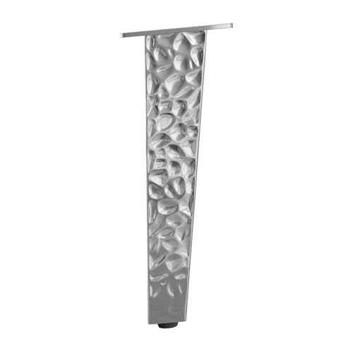 AITEKODVG Tischbasen, Moderne Sockel -Essbeine, verstellbare Möbelstützen Füße aus rostfreiem Stahl Wasserwellen DIY Ersatzmöbel Fuß für den Tisch für den Beistelltisch (Silber, Höhe: 35 cm) von AITEKODVG
