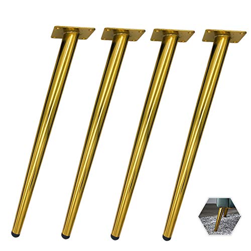 AITEKODVG Tischbeine in goldenen 30/35/50 cm, Moderne schräge, verjüngende Möbelbeine, Kommode Tischmöbelzubehör, Ersatzunterstützungsbeine, 4 -Set von 4 AITEKODVG Tischbeine in goldenen 30/35/50 cm, Moderne schräge, verjüngende Möbelbeine, Kommode Tischmöbelzubehör, Ersatzunterstützungsbeine, 4 -Set von 4 von AITEKODVG