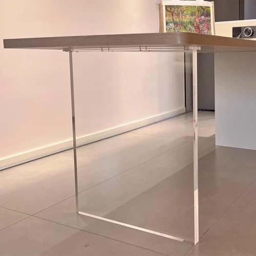 AITEKODVG Transparentes Acryltisch -Bein Set für DIY Home Decor Moderne Schreibtischbeine für Esstisch oder Bank 1 Pack (40 * 70 cm) von AITEKODVG