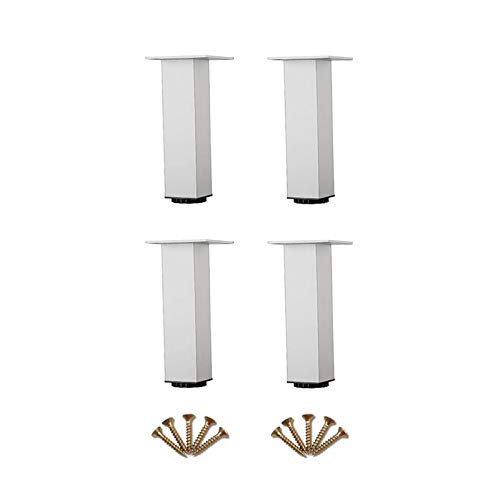 AITEKODVG Verstellbare Metalltisch -Beine Möbel Füße für Betten Schränke Schreibtische Badezimmer wasserdicht und stabil weiß 20 cm/7,9 Zoll Set von 4 von AITEKODVG