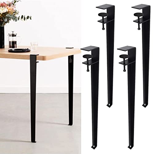 AITEKODVG Verstellbare Metalltisch -Beine Set 4PCS Möbelbeine für DIY Couchtisch Schreibtisch F -Form -Design mit Bodenschutz und Schrauben am Klemmbein 70 cm Essschreibtisch Beine von AITEKODVG