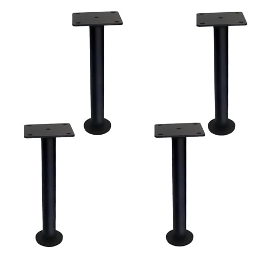 AITEKODVG Verstellbares Bed -Stützbein Beine Set von 4 verstellbaren Metallmöbeln Beinen (10 32 cm) für Bettsofa Schrank Couch Kommode Tisch Schwerdetail Ersatzbeine schwarz 21 cm/8.3in von AITEKODVG