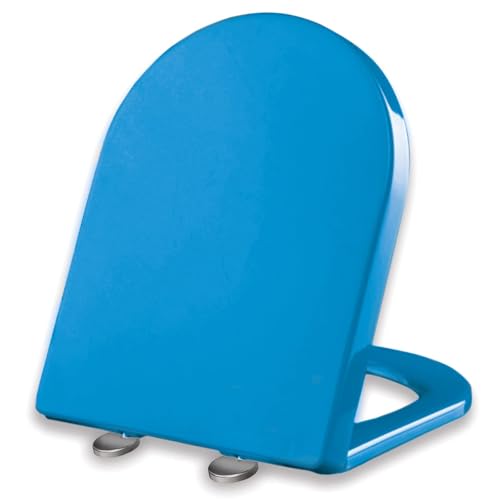 Blau, PP, U -förmiger Toilettensitz verlängerter Toilettensitz mit leise langsamer, enger Toilettendeckel und Schnellfreisetzungsscharniere, einfach auch leicht zu reinigend zu reinigen, von AITEKODVG