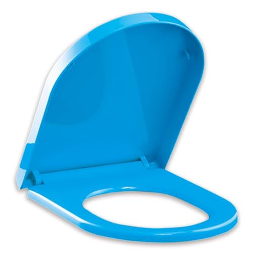 Blauer, weicher enger Toilettensitz länglicher, ruhiger und langsamer Schlussdeckel und Sitz, D -geformte Toilettensitze mit Schnellfreisetzungsscharnier, 360 ° -Verbindungsscharnier, einfach zu von AITEKODVG