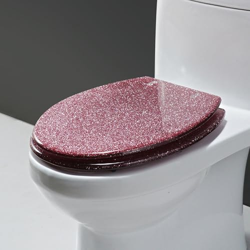 C, Glitzerharz -Toilettensitz Soft Close Toilettensitz Schneller Runde Toilettensitze mit Edelstahlscharnieren, einfach auch einfach zu reinigen, 42 x 36 cm/16.5 x 14,2 Zoll C, Glitzerharz -Toilettensitz Soft Close Toilettensitz Schneller Runde Toilettensitze mit Edelstahlscharnieren, einfach auch einfach zu reinigen, 42 x 36 cm/16.5 x 14,2 Zoll von AITEKODVG
