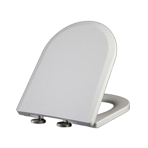 D Form Toilettensitz Soft Close Freisetzung Klositz Einfach Reinigung Easy Installation Top Fixing Toilette Plastik mit verstellbaren Scharnieren, D -Form, 02d von AITEKODVG