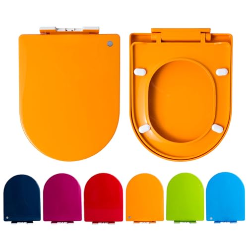 D Form Toilettensitz Weiche Nahe, schnelle Release -Toilettensitze für einfache saubere, einfache Top -Reparatur -Toilettensitz, farbiger Klo -Sitz -Toilettendeckel, Orange D Form Toilettensitz Weiche Nahe, schnelle Release -Toilettensitze für einfache saubere, einfache Top -Reparatur -Toilettensitz, farbiger Klo -Sitz -Toilettendeckel, Orange von AITEKODVG