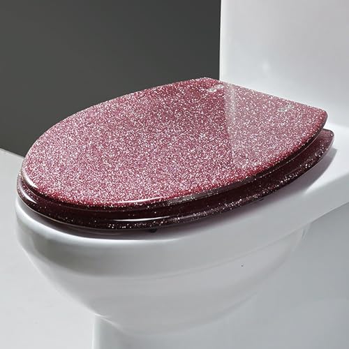 Dryfal Toilettensitz, Glitzer -Toilettensitz mit weichem langsamem Scharnier, stumm verdickte Toilettensitze Abdeckung mit funkelnden Harz -Toilettensitz immer passt nie zu Toilettensitz, rosa Dryfal Toilettensitz, Glitzer -Toilettensitz mit weichem langsamem Scharnier, stumm verdickte Toilettensitze Abdeckung mit funkelnden Harz -Toilettensitz immer passt nie zu Toilettensitz, rosa von AITEKODVG