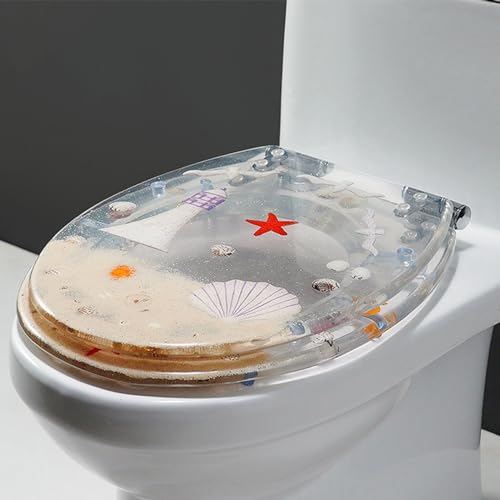E, langsamer enger Toilettensitz 3D -Effekte Ozean -Serie Toilettensitze mit echten Muscheln und Kies, schnell und weicher enger Toilettensitz mit Edelstahlscharnieren, einfach zu installieren und zu E, langsamer enger Toilettensitz 3D -Effekte Ozean -Serie Toilettensitze mit echten Muscheln und Kies, schnell und weicher enger Toilettensitz mit Edelstahlscharnieren, einfach zu installieren und zu von AITEKODVG