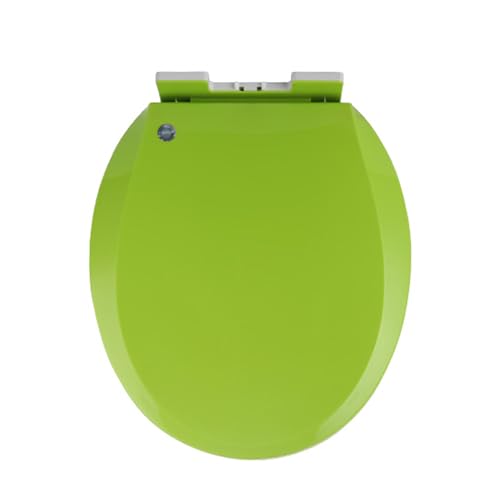 Farbiger Toilettensitz, runder Toilettensitz langsam, dicker PP -Toilettensitz rund, Schnellfreisetzte Toilettensitz einfach zu reinigen und zu installieren, 360 * 410 mm, grün von AITEKODVG