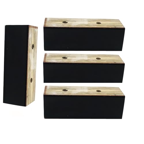 Holzbett Risersofa Füße für Möbel l-Form Couch Füße Kommode Bein Set 4, Holzsofa Beine Ersatz Möbel Füße, Tischbeine Kommode Beine (A-In eine Linie 5 cm) von AITEKODVG
