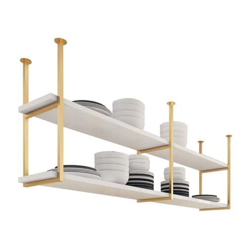Industrielles Deckenregal, Hängeregal – Deckenregal – 2-stufiger Weinglashalter zum Aufhängen an der Decke, an der Decke montiertes Lagerregal, schwebendes hängendes Weinregal aus Metall für Industrielles Deckenregal, Hängeregal – Deckenregal – 2-stufiger Weinglashalter zum Aufhängen an der Decke, an der Decke montiertes Lagerregal, schwebendes hängendes Weinregal aus Metall für von AITEKODVG