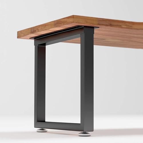 Metalltischbeine 27,5 Zoll Höhe, industrielle Hochleistungs -Metall -Schreibtischbeine, moderne DIY -Möbelbeine für Esstisch, Workbench, mit einstellbarem Bodenschutz (50 * 70 cm/19,7 * 27,5 Zoll) von AITEKODVG