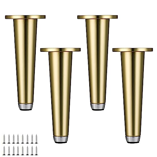 Schrankbeine Möbel Beine verstellbare Küchentisch Beine Metallsofa Füße Aluminiumlegierung Stützbeine für Kommode Bettschrank Couch Worktop -Bar -TV -Schreibtisch mit Schrauben, 4 Packung (12 cm), von AITEKODVG