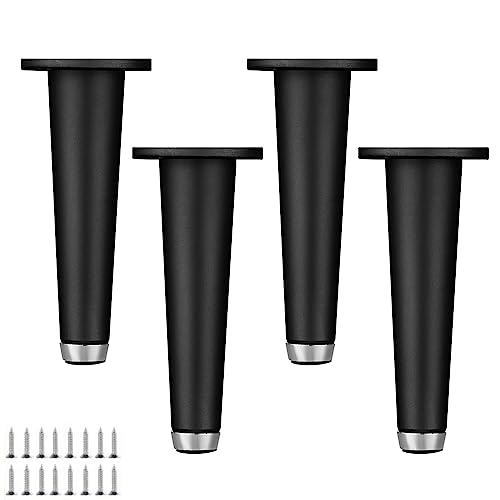 Schrankbeine Möbel Beine verstellbare Küchentischbeine Metallsofa Füße Aluminiumlegierung Stützbeine für Kommode Bettschrank Couch Worktop -Bar TV -Schreibtisch mit Schrauben, 4 Packung (12 cm (4,7 von AITEKODVG