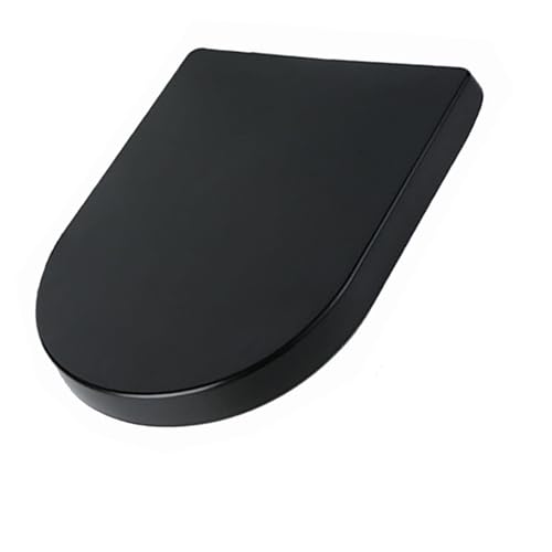 Schwarz D -Form Toilettensitz weiche, schnelle Toilettensitze für einfache saubere, einfache Top -Reparatur -Toilettensitz, langsame enge Klo -Sitztoilette Deckel Schwarz D -Form Toilettensitz weiche, schnelle Toilettensitze für einfache saubere, einfache Top -Reparatur -Toilettensitz, langsame enge Klo -Sitztoilette Deckel von AITEKODVG