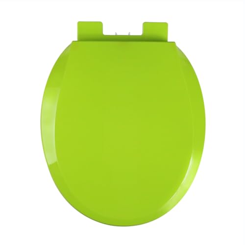 Toilettensitz Soft Close einfache obere Befestigung Runde Toilettensitze Farbe mit verstellbaren Plastikfixierungen, ovale runde Form Toilettendeckel Klo Sitz 360 * 410 mm, grün Toilettensitz Soft Close einfache obere Befestigung Runde Toilettensitze Farbe mit verstellbaren Plastikfixierungen, ovale runde Form Toilettendeckel Klo Sitz 360 * 410 mm, grün von AITEKODVG