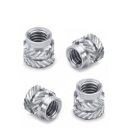 M3 304 Edelstahl Schmelzeinsatz Rändelmutter Gewinde Wärmeformung Doppelköper Injektionsmuttern 10PCS-M3x5.7x4.6,10PCS von AITIHYA