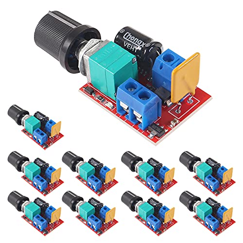 AITRIP 10 Stück Mini DC 3 V 6 V 12 V 24 V 35 V 5 A PWM Motor Drehzahlregler Schaltmodul Ultra Kleiner LED Dimmer von AITRIP
