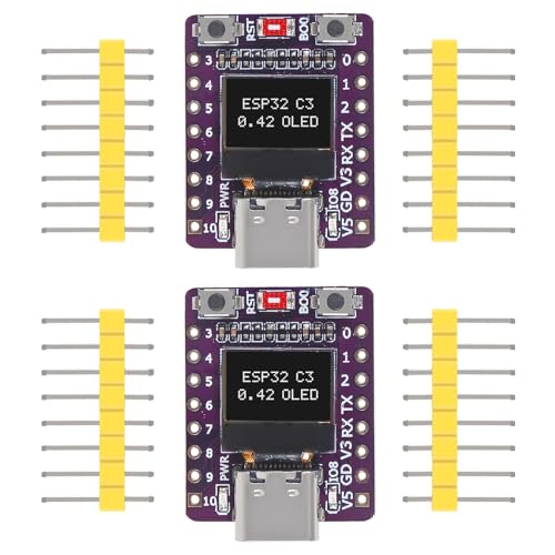 2 Stück for ESP32-C3 OLED-Entwicklungsboard mit 0,42-Zoll-OLED-Modul, WLAN+Bluetooth ESP32-Entwicklungsboard 2 Stück for ESP32-C3 OLED-Entwicklungsboard mit 0,42-Zoll-OLED-Modul, WLAN+Bluetooth ESP32-Entwicklungsboard von AITRIP