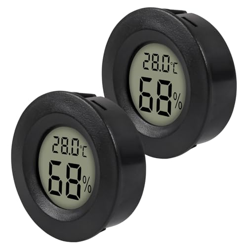 2Pack Thermometer Innen, Digital Mini-Hygrometer-Thermometer Digitaler LCD-Monitor Innen-Außen-Feuchtemessgerät für Luftbefeuchter Keller Babyzimmer Fahrenheit oder Celsius von AITRIP