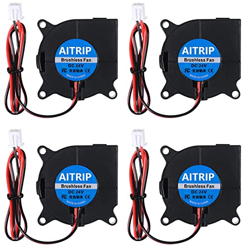 4er Pack40 mm Gebläse Lüfter 24 V, 3D-Drucker Micro 24 Volt Lüfter Gebläse 4020 Hydrauliklager, bürstenlose Kühlung 40 mm x 20 mm 2PIN von AITRIP