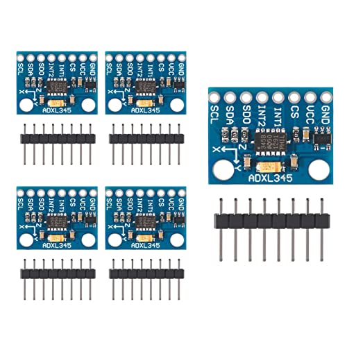5 Stück AITRIP GY-291 ADXL345 3-Achsen-Digital-Schwerkraft-Neigungsmodul für Arduino IIC/SPI-Getriebe 5 Stück AITRIP GY-291 ADXL345 3-Achsen-Digital-Schwerkraft-Neigungsmodul für Arduino IIC/SPI-Getriebe von AITRIP