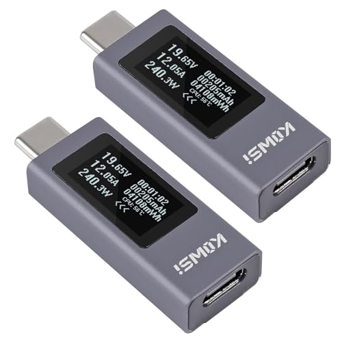 AITRIP 2PCS USB C Tester Messgerät Phone Charging Tester USB Messgerät Strommessgerät Spannungsmesser 4-30V 12A Amperemeter mit Display, USB C Messgerät Voltmeter AITRIP 2PCS USB C Tester Messgerät Phone Charging Tester USB Messgerät Strommessgerät Spannungsmesser 4-30V 12A Amperemeter mit Display, USB C Messgerät Voltmeter von AITRIP