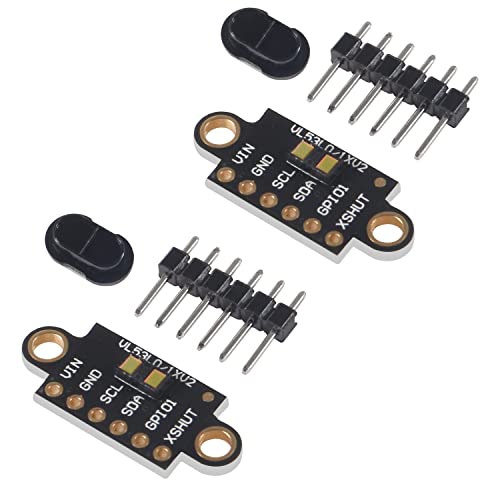 AITRIP 2PCS VL53L1X Laser Ranging Flugzeitsensormodul mit Abdeckung 3V-5V Entfernung 400cm Messerweiterungsplatinenmodul für Arduino AITRIP 2PCS VL53L1X Laser Ranging Flugzeitsensormodul mit Abdeckung 3V-5V Entfernung 400cm Messerweiterungsplatinenmodul für Arduino von AITRIP