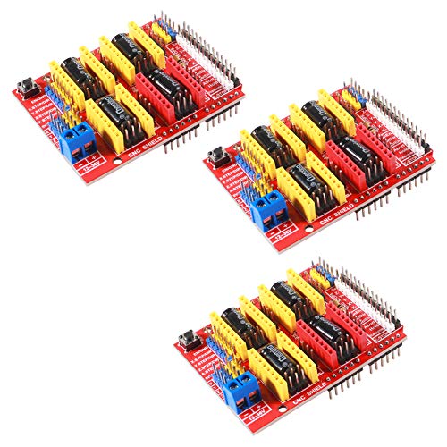 AITRIP 3Stück CNC Shield V3 Development Board für A4988 Schrittmotor Treiber Stepper für 3D Drucker kompatibel mit Arduino von AITRIP